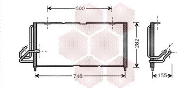 Van Wezel 21005028 - Конденсатор, кондиціонер autocars.com.ua