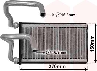 Van Wezel 21006070 - Теплообмінник, опалення салону autocars.com.ua