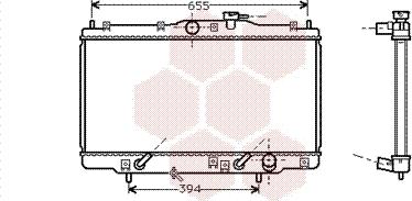 Van Wezel 25002071 - Радиатор охлаждения двигателя PRELUDE 5 20-22 AT 93- Van Wezel autocars.com.ua