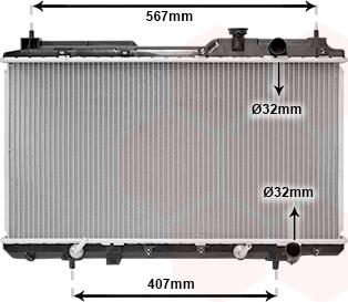 Van Wezel 25002104 - Радиатор охлаждения двигателя CR-V 2.0i-16V MT-AT 97- Van Wezel autocars.com.ua