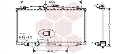 Van Wezel 25002170 - Радиатор, охлаждение двигателя avtokuzovplus.com.ua