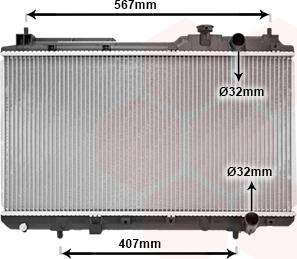 Van Wezel 25002175 - Радіатор, охолодження двигуна autocars.com.ua