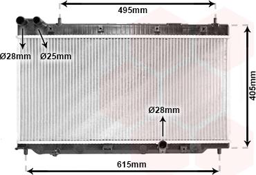 Van Wezel 25002206 - Радіатор, охолодження двигуна autocars.com.ua