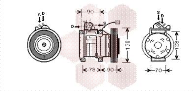 Van Wezel 2500K181 - Компресор, кондиціонер autocars.com.ua