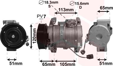 Van Wezel 2500K289 - Компрессор кондиционера autodnr.net