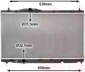 Van Wezel 25012706 - Радіатор, охолодження двигуна autocars.com.ua