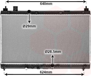 Van Wezel 25012707 - Радиатор, охлаждение двигателя avtokuzovplus.com.ua