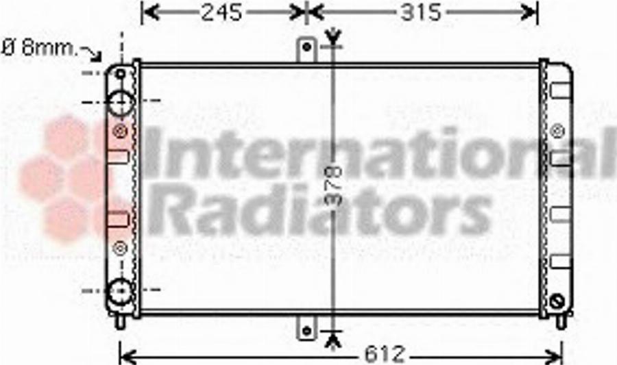 Van Wezel 26002016 - Радиатор, охлаждение двигателя avtokuzovplus.com.ua