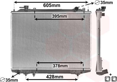 Van Wezel 27002171 - Радіатор, охолодження двигуна autocars.com.ua