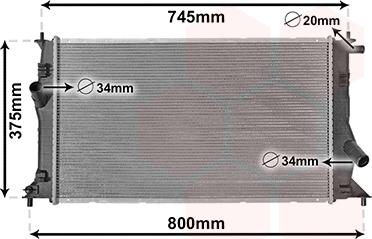 Van Wezel 27002183 - Радиатор, охлаждение двигателя avtokuzovplus.com.ua