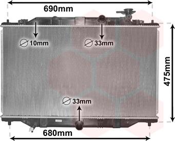 Van Wezel 27002272 - Радіатор, охолодження двигуна autocars.com.ua