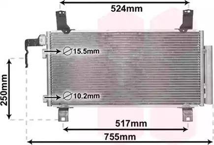 Van Wezel 27005158 - Конденсатор, кондиціонер autocars.com.ua