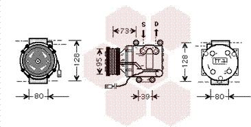 Van Wezel 2700K170 - Компресор, кондиціонер autocars.com.ua