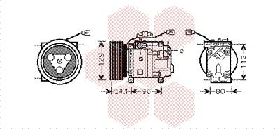 Van Wezel 2700K233 - Компрессор кондиционера avtokuzovplus.com.ua