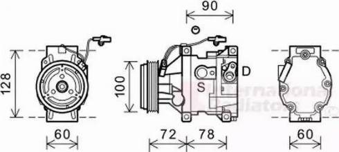 Van Wezel 2700K253 - Компресор, кондиціонер autocars.com.ua