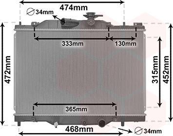 Van Wezel 27012700 - Радіатор, охолодження двигуна autocars.com.ua