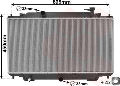 Van Wezel 27012703 - Радіатор, охолодження двигуна autocars.com.ua