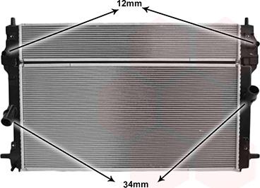 Van Wezel 27012724 - Радіатор, охолодження двигуна autocars.com.ua