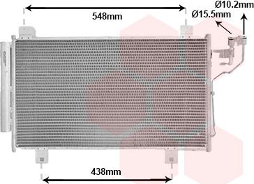 Van Wezel 27015260 - Конденсатор кондиционера avtokuzovplus.com.ua