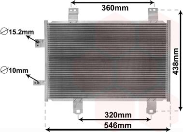 Van Wezel 27015702 - Конденсатор, кондиціонер autocars.com.ua