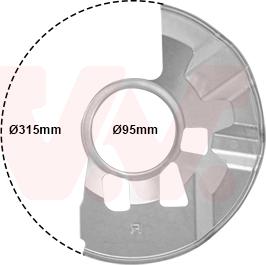 Van Wezel 2754371 - Відбивач, диск гальмівного механізму autocars.com.ua