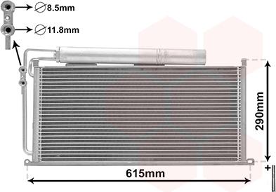 Van Wezel 29005007 - Конденсатор кондиционера autodnr.net