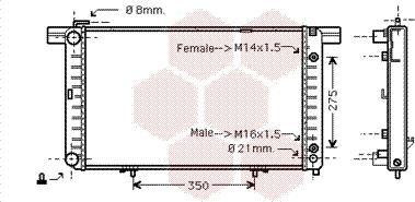 Van Wezel 30002120 - Радіатор, охолодження двигуна autocars.com.ua