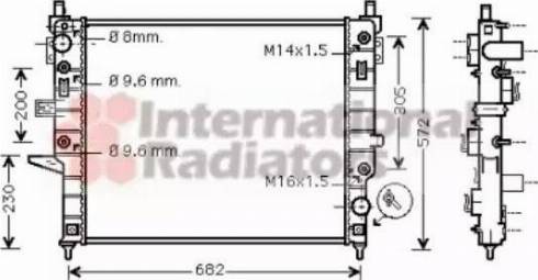 Van Wezel 30002332 - Радіатор, охолодження двигуна autocars.com.ua