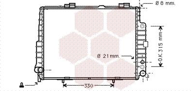 Van Wezel 30002304 - Радіатор, охолодження двигуна autocars.com.ua