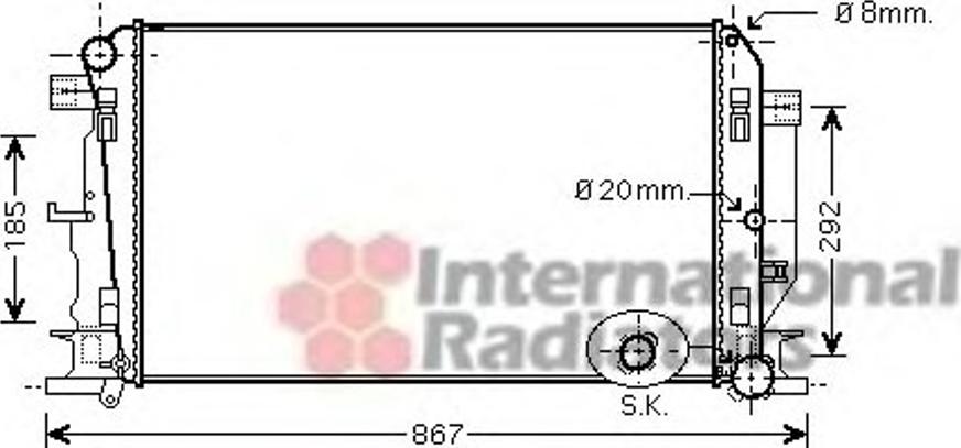 Van Wezel 30002402 - Радиатор, охлаждение двигателя avtokuzovplus.com.ua