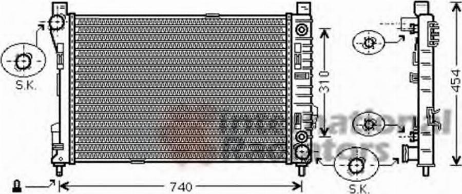 Van Wezel 30002464 - Радиатор, охлаждение двигателя avtokuzovplus.com.ua