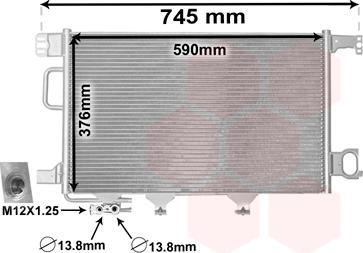 Van Wezel 30005360 - Конденсатор кондиционера autodnr.net