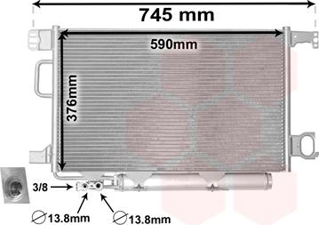 Van Wezel 30005435 - Конденсатор, кондиціонер autocars.com.ua