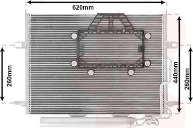 Van Wezel 30005562 - Конденсатор, кондиціонер autocars.com.ua