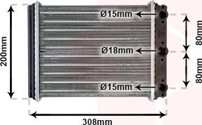 Van Wezel 30006107 - Теплообмінник, опалення салону autocars.com.ua