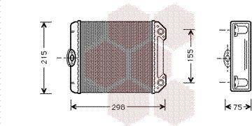Van Wezel 30006171 - Теплообмінник, опалення салону autocars.com.ua