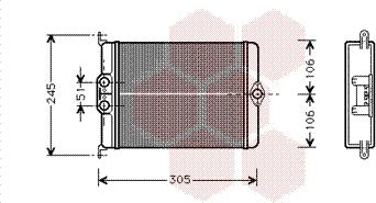 Van Wezel 30006239 - Теплообмінник, опалення салону autocars.com.ua