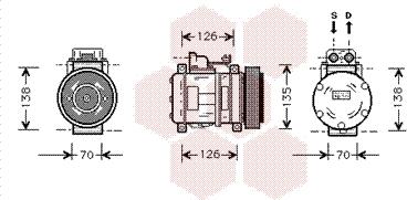 Van Wezel 3000K054 - Компресор, кондиціонер autocars.com.ua