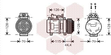 Van Wezel 3000K116 - Компрессор кондиционера avtokuzovplus.com.ua