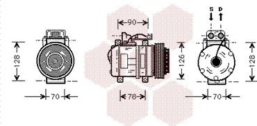 Van Wezel 3000K275 - Компрессор кондиционера autodnr.net