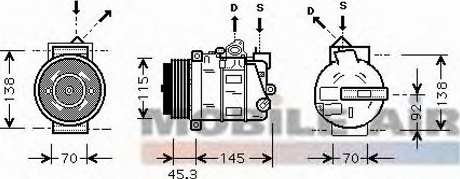 Van Wezel 3000K389 - Компрессор кондиционера autodnr.net