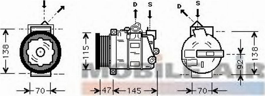 Van Wezel 3000K390 - Компрессор кондиционера autodnr.net