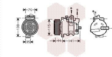 Van Wezel 3000K401 - Компрессор кондиционера autodnr.net