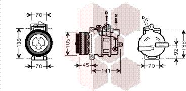 Van Wezel 3000K430 - Компресор, кондиціонер autocars.com.ua