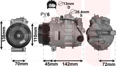 Van Wezel 3000K586 - Компрессор кондиционера autodnr.net