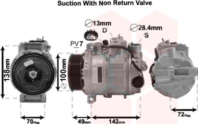 Van Wezel 3000K638 - Компресор, кондиціонер autocars.com.ua