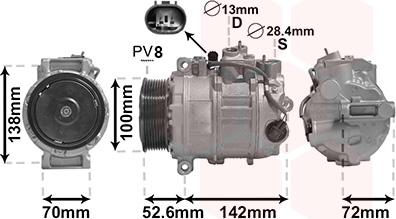 Van Wezel 3000K639 - Компрессор кондиционера avtokuzovplus.com.ua