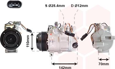 Van Wezel 3000K676 - Компрессор кондиционера avtokuzovplus.com.ua