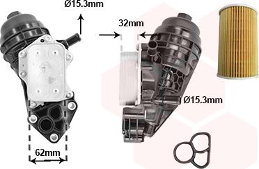 Van Wezel 30013723 - Масляний радіатор, рухове масло autocars.com.ua