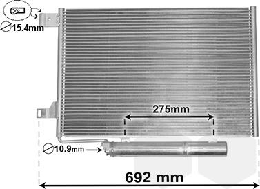 Van Wezel 30015386 - Конденсатор, кондиціонер autocars.com.ua